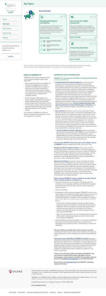 Trodelvy Patient Treatment Guide Image 3